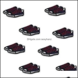 Sewing Notions Tools Apparel 10Pcs Sneakerses Badges For Clothing Iron Embroidered Applique Sew Ones Accessories Clothes Drop Delivery 202