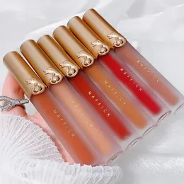Lip Gloss Maffick Lipstick Velvet Mat-Longing Seksowna czerwona makijaż Wodoodporny płynny kosmetyk 6 kolor Kyle22