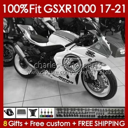 Wtryskowe owiewki dla Suzuki K17 GSXR 1000 CC 17 18 19 20 21 Bodywork 146NO.56 GSXR1000 1000CC GSXR-1000 2017 2019 2019 2020 2021 GSX-R1000 17-21 OEM Body Lucky Grey Blk