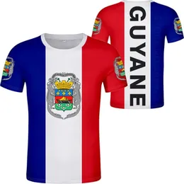 French Guiana t Shirt Nume Nume Guf T-Shirt Po Clothing Print DIY مجانًا مخصصًا لا يتلاشى لا تتلاشى القميص 220609