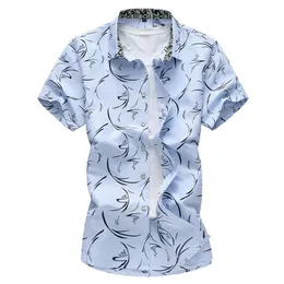 Męskie koszule męskie kwiat 2022 Mężczyźni Koszula z krótkim rękawem Floral Fashion Camiseta Masculina Slim Fit Sukienka Koszulki