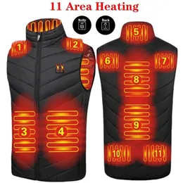 JYMCW USB Electric uppvärmd Vest Winter Smart Heat Jackets Män Kvinnor Termiska värmekläder Plus STORLEK HUKTROCK P8101C 220808