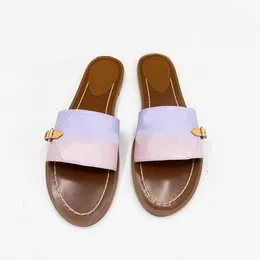 Pantofole Sunrise Pastel per sandali piatti da donna Ciabatte sfumate vendute con scatola