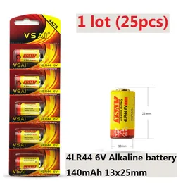 25st 1 lotbatterier 4LR44 476A 4A76 A544 V4034PX PX28A L1325 6V torr alkaliskt batteri 6 Volt-kort VSAI