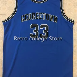 Xflsp 33 Patrick Ewing 1998-99 Georgetown University Throwback Basketball Jerseys, Stitched Embroidery Custom any Number and name Jerseys