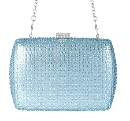 Diamond encrusted dinner bag foreign trade diamond clutch bags mesh banquet oblique span