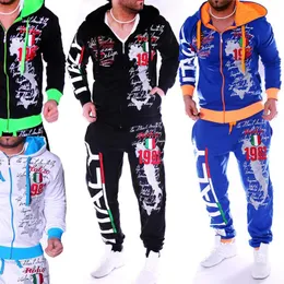 Tute da uomo ZOGAA 2022 Felpe con cappuccio e pantaloni moda Set Tuta da uomo a maniche lunghe Tuta da esterno Palestre Abbigliamento sportivo casual Hiphop