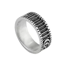 Anel da moda 925 anéis de prata para mulheres alianças de casamento masculino designer de joias da moda largura 4 mm 6 mm acessório de charme