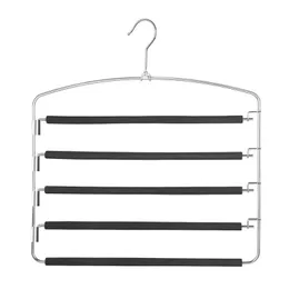 Hangers & Racks Pants 5 Layers Metal Slack Magic Non-Slip Foam Padded Swing Arm Space Saving Hanger Clothes Closet Storage Organ