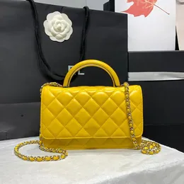 borsa di alta qualità 10A Specchio di qualità Designer Catena Borse a tracolla Pelle di pecora Lussi Designer Borsa Classic Diamond Lattice Borse a spalla da donna C076