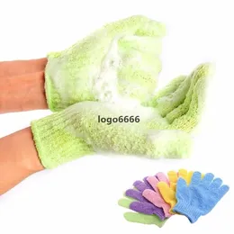 剥離スクラバーブラジャーの剥離のための品質排泄物Mitt Gloveスクラブ手袋抵抗体マッサージスポンジ洗浄皮膚保湿SP