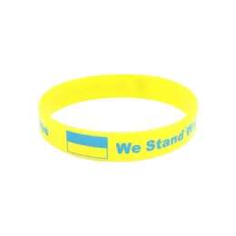 Decorative Flowers & Wreaths Ukraine Country National Flag Silicone Bracelet High-Quality Elastic And Non-Deformable Unisex Couple Wristband