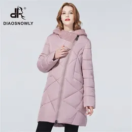 Diaosnowly Kurtka Kurtka długa ciepła zimowa damska płaszcz Modna kobieta parkas plus size kobieca nowa zimowa kolekcja 201109