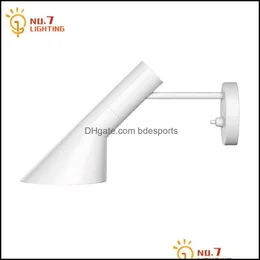 Lâmpada de parede Home deco el suprimentos designer de jardim Arne Jacobsen Iron Art Led E27 Luzes de sala montadas decoração de cabeceira Livng Livng Backg