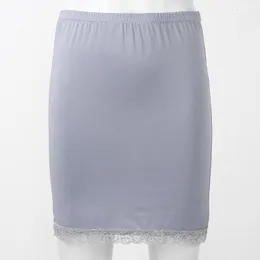 Kvinnors sömnkläder kvinnor flickor a-line underskirt pendlare kontor hög midja petticoat sexig spets blommig hem halv slip klänning kjol femme säkerhet