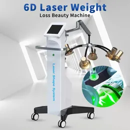 6D 532nm Lunghezza d'onda del laser Lipolaser a luce verde Macchina dimagrante Perdita di grasso Modellamento del corpo Apparecchiatura di bellezza Dispositivo Lipolaser indolore Sistema di luci fredde In vendita