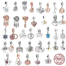 925 Sterling Silver Charms wzmacniacz serca mama nurkowca koraliki marzeń oryginalna biżuteria bransoletka Making DIY prezent