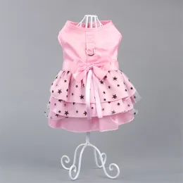 Black Star Wzorka spódnica letnia sukienka dla psów psy sukienki księżniczki Pet Różowe zielone odzież Materiały 6110 Q2