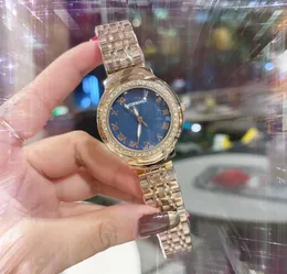 Relógios de quartzo de alto modelo de alta qualidade Relógios de 37 mm de diamantes romanos casuais mulheres garotas de ouro rosa aço inoxidável premium ladies ladries