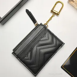 Crossbody Designer High Quality Card Holder Men Womens Cards Holders Black Lambskin Mini Wallets Coin purse Leather Bag Handbags Tiger Snake Carolder