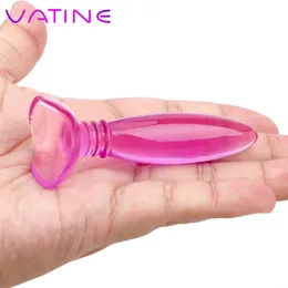 VATINE losowy kolor mini kubek ssania wtyczka tyłka dla początkujących seksowne zabawki mężczyźni kobiety galaretka anal prostata masażer
