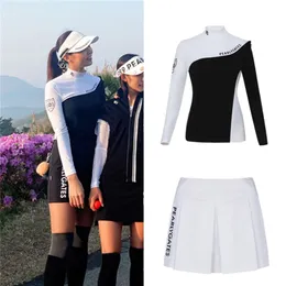 Golf Wear Mulheres Roupas de Golfe Esportes Ao Ar Livre Lazer Slim Fit Secagem Rápida Respirável T-shirt 220707