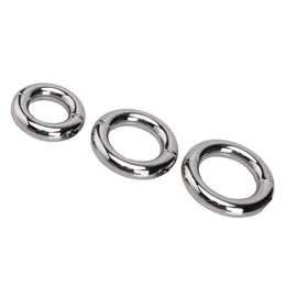 Aço inoxidável do pênis masculino Ringas de bola Manter de bloqueio pesado sêmen sêmen Cock Anel Atraso ejaculação produtos eróticos brinquedos sexy para homens