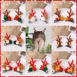 Korean children's hair accessories lovely Christmas elk horn hairpin duck bill clip super fairy Plush Princess Baby