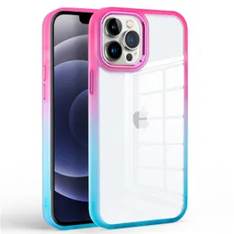 Für iPhone 14 Pro Max Hüllen mit Kameraschutz aus Metall, schlanke Handyhülle mit Farbverlauf