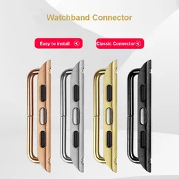 Adattatori per Apple Watch Acciaio inossidabile per iwatch 123456 Smart Straps Connettori per cinturino 38mm 40mm 42mm 44mm Linker da polso in alluminio senza cuciture