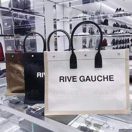 حقيبة التسوق Raffia مصمم فاخر للنساء حقائب اليد Rive Gauche New Style Tote Handbag Summer Fashion حقائب شاطئية كبيرة سفر محفظة الكتف عبر الجسم