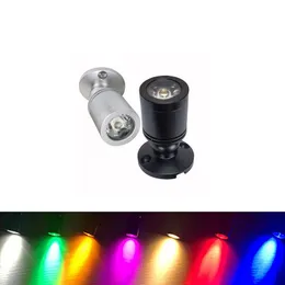 다운 라이트 1W 흰색 LED 미니 표면 장착 가벼운 보석 캐비닛 램프 스포트라이트 AC85-265V 12V 24V usalight