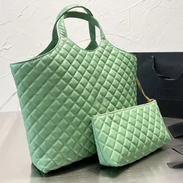 Büyük Tote Torbalar Unisex Çanta Elmas Kafes Kompozit Çanta Kapitone Omuz Mağazası Çantası Orijinal Deri Çanta Moda Mektubu Donanım Plaj Tates Yüksek Kalite