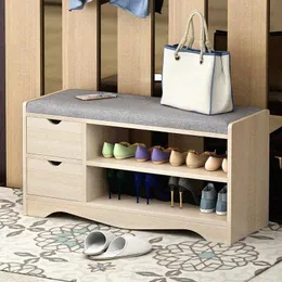 Clothing & Wardrobe Storage Nordic Shoe Rack Entryway Wooden Kitchen Modern Cabinets Space Saving Seat Armarios De Zapatos Furniture OC50XGC