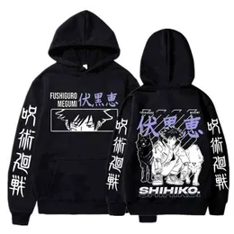 Moletons Masculinos Anime Japonês Jujutsu Kaisen Moletons Yuji Itadori Cartoon Moletons Kawaii Fushiguro Megumi Graphic Streetwear Y220702