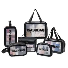 Frauen Tragbare Reise Kulturbeutel Weibliche Transparente Wasserdichte Make-Up Aufbewahrungstasche Große Kapazität Kosmetik Organizer