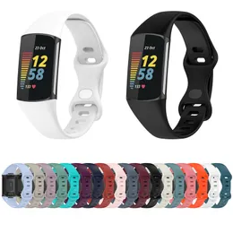 Silikonremmar för Fitbit Charge 5 Bands ersättning Watchband Charge5 Smart Watch Soft Armband Band Wristband