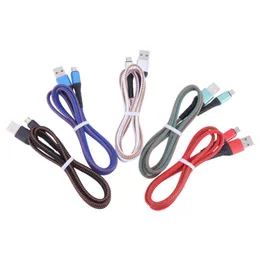 Typ C Data Cables Micro USB Charge Cable Nylon Fast Charging Charger Typ-C Cord Wire för Huawei P30 Samsung Xiaomi