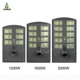 1200W 1600W 2000W Super Bright Solar Lamps Smart Radar Sensor LED Street light Outdoor Waterproof with remote control