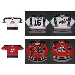 Chen37 C26 Nik1 Mens Womens Kids Customize ECHL Kalamazoo Wings 16 Tyler Shattock 26 Tyler Biggs Stitched Cheap Hockey Jerseys Goalit Cut rare