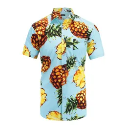 Men's Casual Shirts Arrived Mens Shirt Camisa Abacaxi Floral Masculina Estampada Havaiana Macho Moda Printed Slim Fit High-quality Short Shi