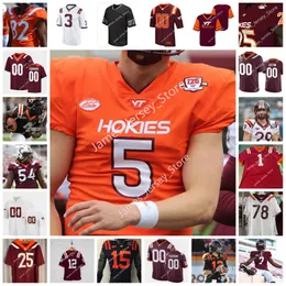 Virginia Tech Hokies Futbol Forması 26 Jalen Stroman 32 Tahj Gary 87 Keli Lawson 3 Norell Pollard 88 Jaylen Jones 90 Mattheus Carroll 93 Cole Nelson 18 Da'wain Lofton