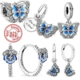 925 Silver Butterfly Heart Circle Clip Charms Reflexions Set For