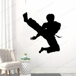 Wall Stickers Martial Arts Karate Fighting Home Fairy Sticker Interior Art Design Murals Bedroom Decor Yw-24