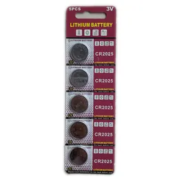 CR2025 3 V lithiuim button cell battery coin cells for toys remote controls watches 500 Blister card/Lot