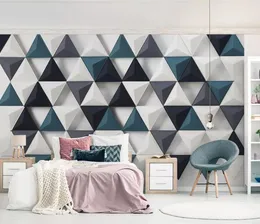 carta da parati murale 3D in marmo geometrico moderno personalizzato per soggiorno per la camera da letto dipinto di pittura carta da parata