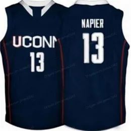 Nikivip Custom # 13 SHABAZZ NAPIER College Basketball Jersey Uomo Cucito Bianco Blu Qualsiasi Taglia 2XS-5XL Nome E Numero Alta Qualità