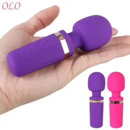 Mini poderoso vibrador Av Magic Wand 10 Speed ​​Toys Sexy for Woman Clitoris Estimulador Erótico adulto 18