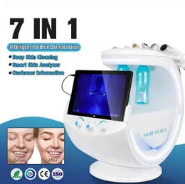 High quality Multi-Functional 7 in 1 Oxygen Jet Hydro Microdermabrasion Machine skin analyzer cleansing Aqua peel machine blackhead removal facial equipment