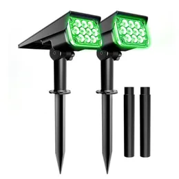 2pcs светодиодные выращивание световые 2Pack Solar Spotlight Водонепроницаемые открытые садовые патио ландшафтный ландшафтный путь